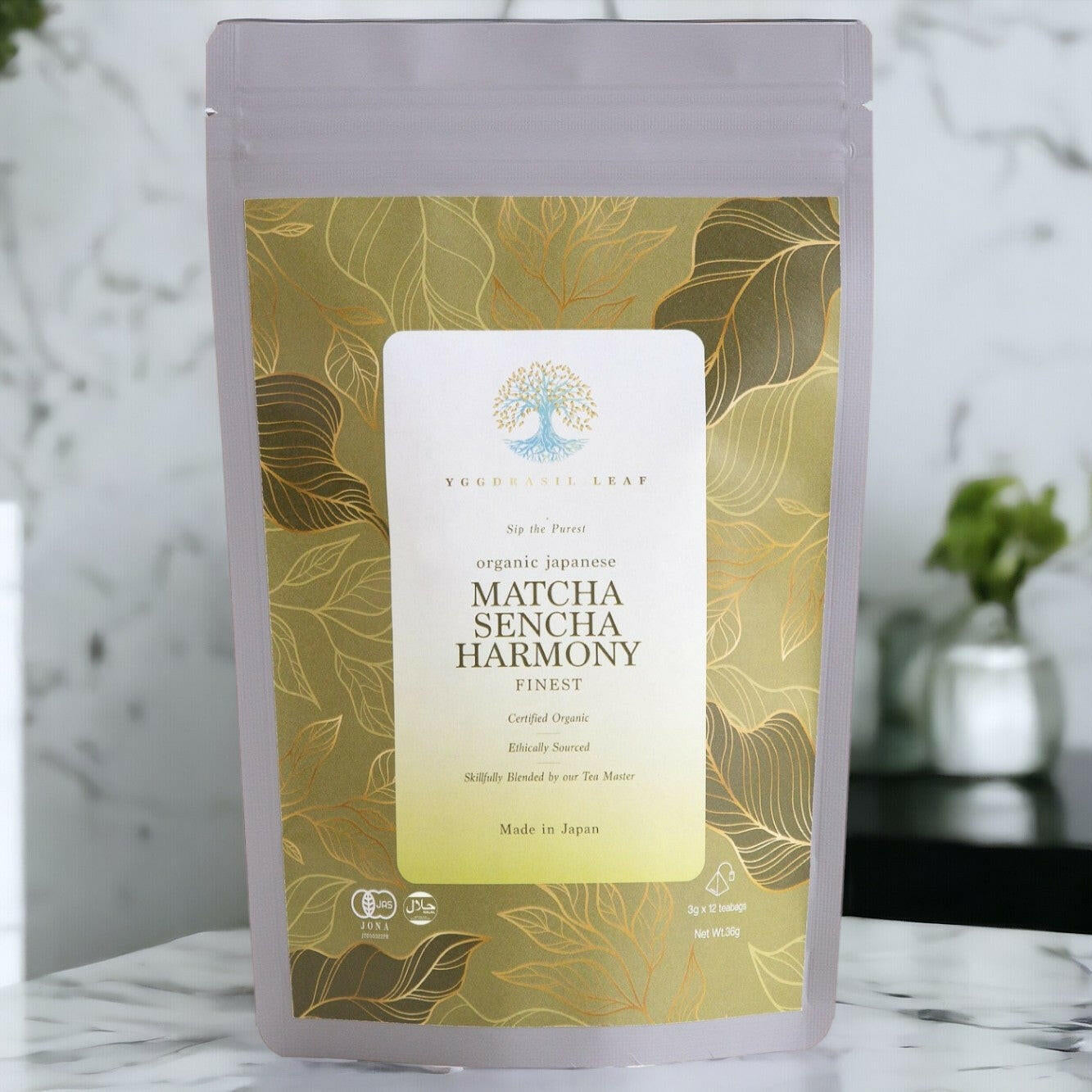 Organic Japanese Matcha Sencha Harmony (Teabags) - Yggdrasil Leaf Company